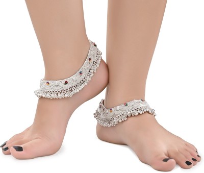 WOMENSKY 30 Alloy Anklet(Pack of 2)