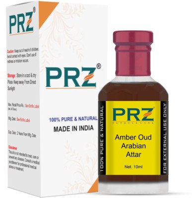 PRZ Amber Oud Arabian Attar Roll-on For Unisex (10 ML) - Pure Natural Premium Quality Perfume (Non-Alcoholic) Floral Attar(Floral)
