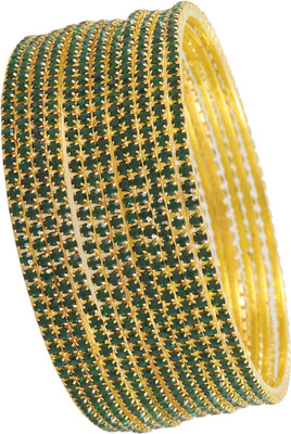 ZULKA Metal Agate Bangle Set(Pack of 12)