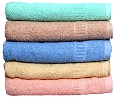 VORDVIGO Cotton 350 GSM Bath Towel Set(Pack of 5)