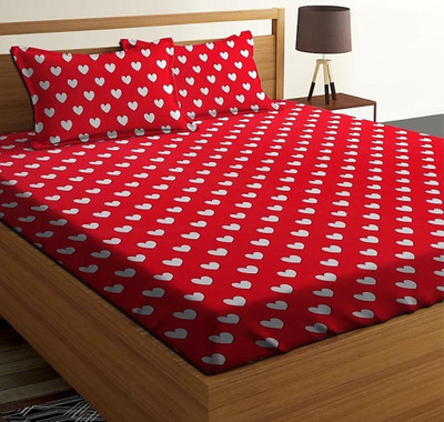 HSR Collection 180 TC Cotton Double Printed Flat Bedsheet(Pack of 1, Multicolor)