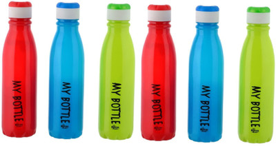 VM BOND by VM BOND MY BOTTLE Water bottles 1 Litre (Multi Colour) (SET OF 6) 1000 ml Bottle(Pack of 6, Multicolor, Plastic)