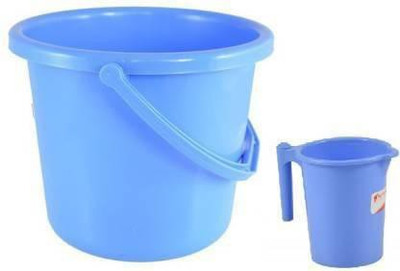 JAY MAHADEV 10 L Plastic Bucket(Blue)