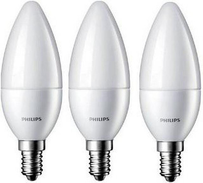 PHILIPS 2.7 W Basic Candle E14 LED Bulb(White, Pack of 3)