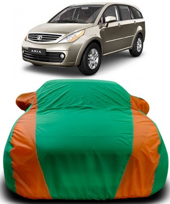APNEK Car Cover For Tata Aria (With Mirror Pockets)(Green, Orange)