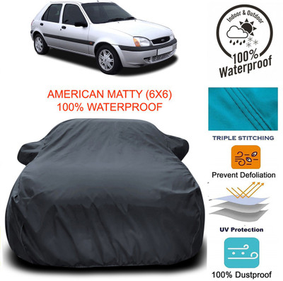 MoTRoX Car Cover For Ford Fiesta Old (With Mirror Pockets)(Grey)