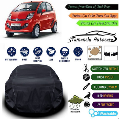 Tamanchi Autocare Car Cover For Tata Nano Genx(Black)