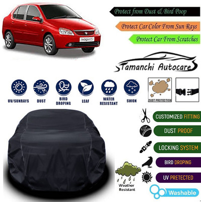 Tamanchi Autocare Car Cover For Tata Indigo CS(Black)