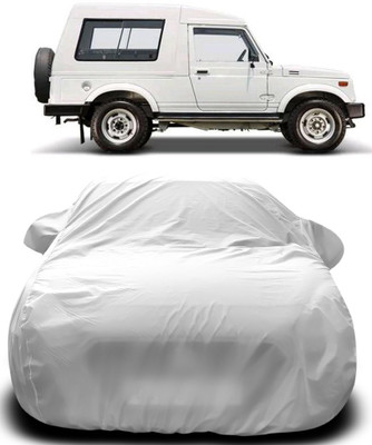 MoTRoX Car Cover For Maruti Suzuki Gypsy MG-410 (With Mirror Pockets)(Silver)