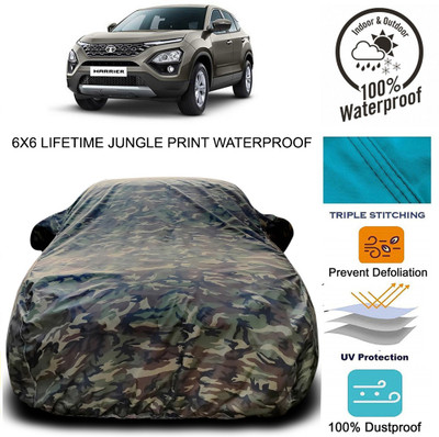 THE REAL ARV Car Cover For Tata Harrier (With Mirror Pockets)(Multicolor)