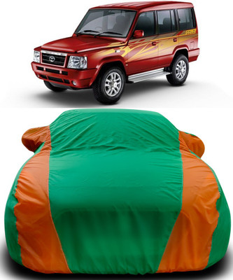 APNEK Car Cover For Tata Sumo Victa (With Mirror Pockets)(Green, Orange)
