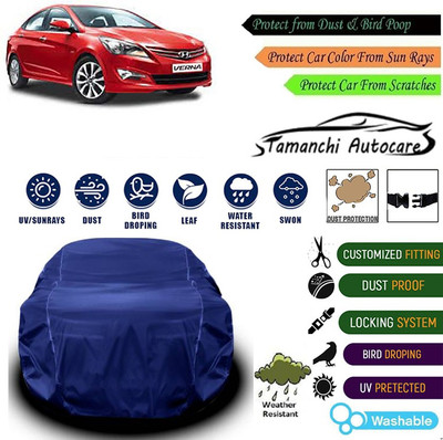 Tamanchi Autocare Car Cover For Hyundai Fluidic Verna 4S(Blue)