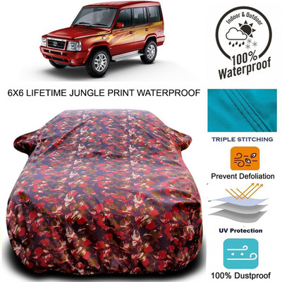 APNEK Car Cover For Tata Sumo Victa (With Mirror Pockets)(Red, Green)