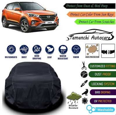 Tamanchi Autocare Car Cover For Hyundai Creta(Black)