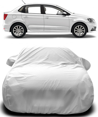 MoTRoX Car Cover For Volkswagen Ameo (With Mirror Pockets)(Silver)
