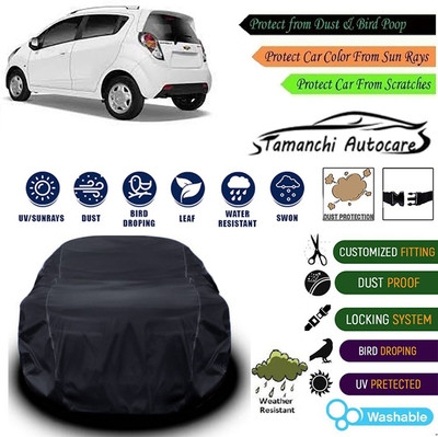 Tamanchi Autocare Car Cover For Chevrolet Beat(Black)