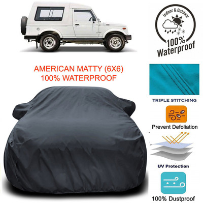 MoTRoX Car Cover For Maruti Suzuki Gypsy MG-410 (With Mirror Pockets)(Grey)