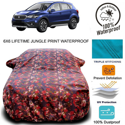 NUMBOR ONE Car Cover For Maruti Suzuki S-Cross (With Mirror Pockets)(Multicolor)