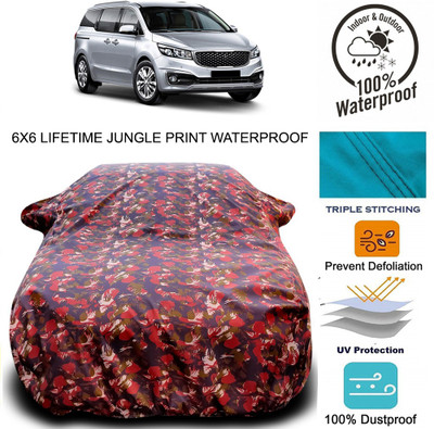 Gavya Car Cover For Kia Carnival (With Mirror Pockets)(Red, Green)