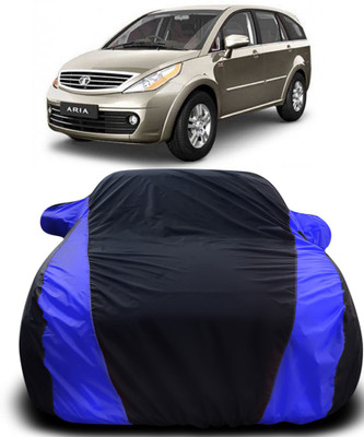 APNEK Car Cover For Tata Aria (With Mirror Pockets)(Black, Blue)