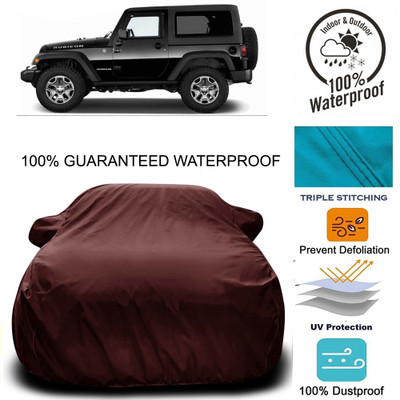 MoTRoX Car Cover For Mahindra Thar (With Mirror Pockets)(Maroon)