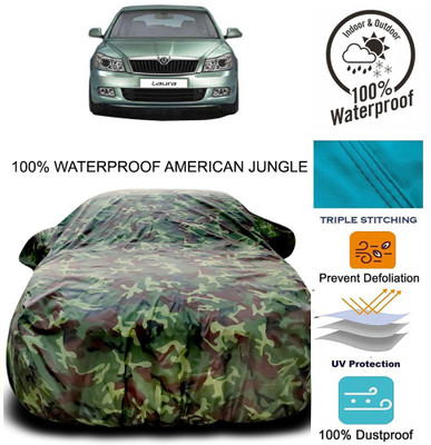 THE REAL ARV Car Cover For Skoda Laura (With Mirror Pockets)(Multicolor)