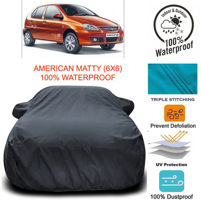 APNEK Car Cover For Tata Indica eV2 (With Mirror Pockets)(Grey)