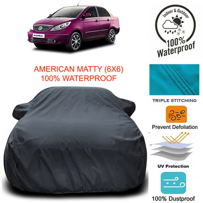 NUMBOR ONE Car Cover For Tata Manza (With Mirror Pockets)(Grey)
