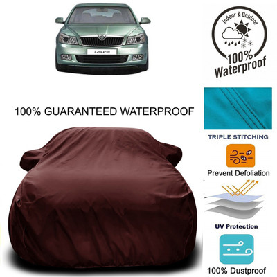 MoTRoX Car Cover For Skoda Laura (With Mirror Pockets)(Maroon)