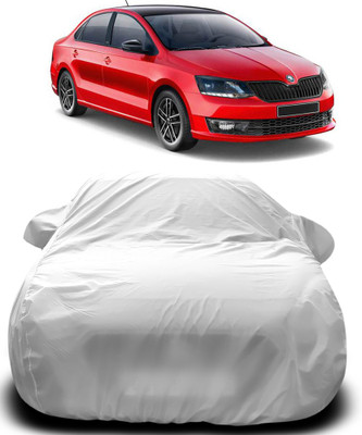 MoTRoX Car Cover For Skoda Rapid (With Mirror Pockets)(Silver)