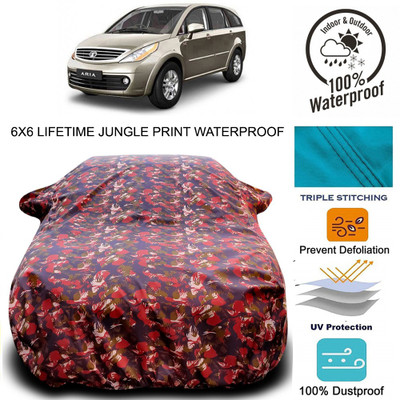 NUMBOR ONE Car Cover For Tata Aria (With Mirror Pockets)(Multicolor)