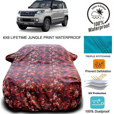 MoTRoX Car Cover For Mahindra TUV300 (With Mirror Pockets)(Multicolor)
