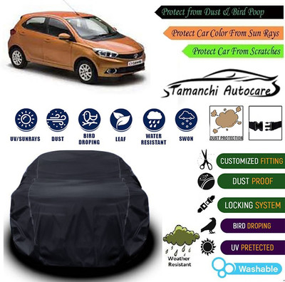 Tamanchi Autocare Car Cover For Tata Tiago(Black)
