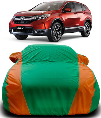 Gavya Car Cover For Honda CR-V (With Mirror Pockets)(Green, Orange)