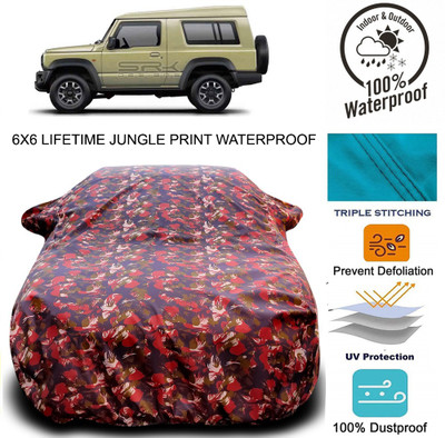 APNEK Car Cover For Maruti Suzuki Gypsy King (With Mirror Pockets)(Red, Green)
