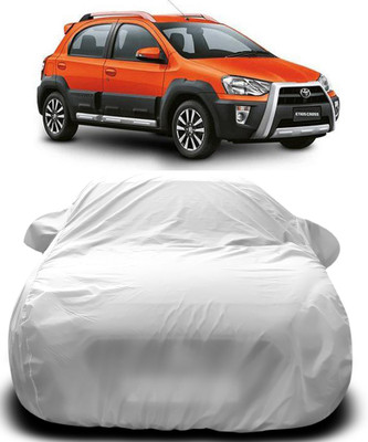 APNEK Car Cover For Toyota Etios Cross (With Mirror Pockets)(Silver)