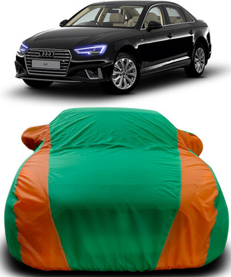 MoTRoX Car Cover For Audi A4 (With Mirror Pockets)(Green, Orange)