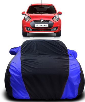 APNEK Car Cover For Renault Pulse (With Mirror Pockets)(Black, Blue)