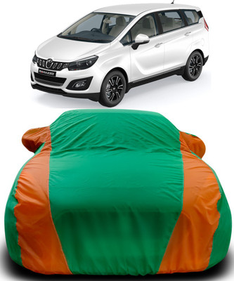 APNEK Car Cover For Mahindra Marazzo (With Mirror Pockets)(Green, Orange)