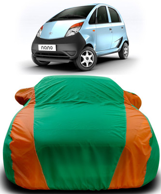 APNEK Car Cover For Tata Nano (With Mirror Pockets)(Green, Orange)