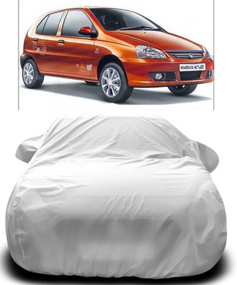 APNEK Car Cover For Tata Indica eV2 (With Mirror Pockets)(Silver)