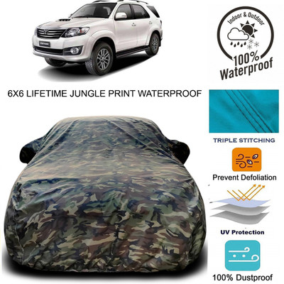 Elegance Car Cover For Toyota Fortuner Old (With Mirror Pockets)(Green)