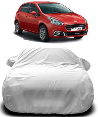 MoTRoX Car Cover For Fiat Punto Evo (With Mirror Pockets)(Silver)