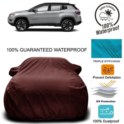 ProRox Car Cover For Jeep Compass (With Mirror Pockets)(Maroon)