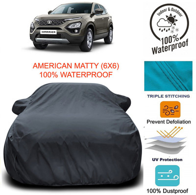 APNEK Car Cover For Tata Harrier (With Mirror Pockets)(Grey)