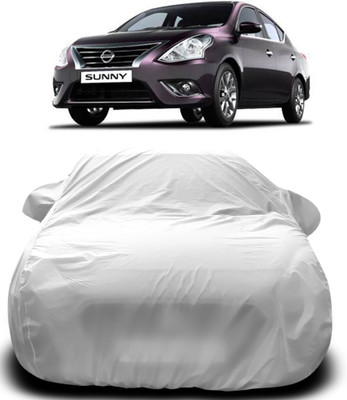 APNEK Car Cover For Nissan Sunny (With Mirror Pockets)(Silver)