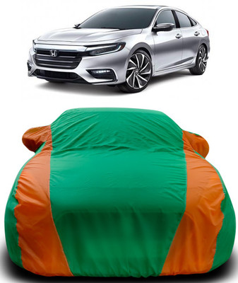 APNEK Car Cover For Honda City Facelift (With Mirror Pockets)(Green, Orange)