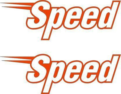 BikerZZZcluB Sticker & Decal for Car & Bike(Orange, White)