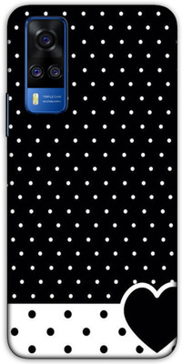 iprinto Back Cover for Vivo Y31, Vivo Y51 2020 Love Back Cover(Black, Dual Protection, Silicon, Pack of: 1)