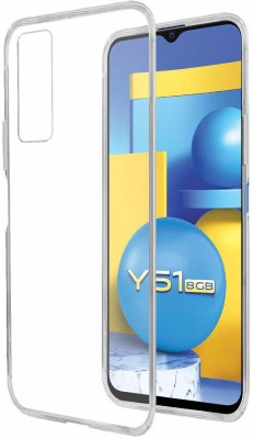 ELEF Back Cover for Vivo Y51 2020 Hight Quality Liquid Crystal Soft Silicon Premium Case(Transparent, Grip Case, Silicon, Pack of: 1)